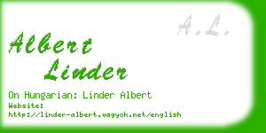 albert linder business card